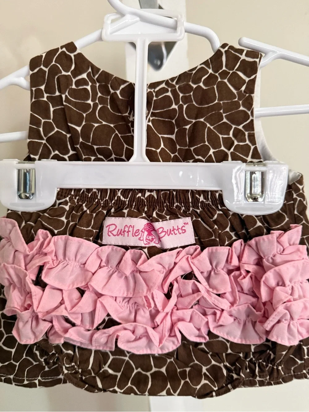 Ruffle Butts Giraffe Diaper Set